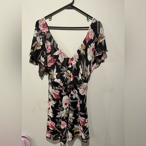 Miami Black Floral Women's dress